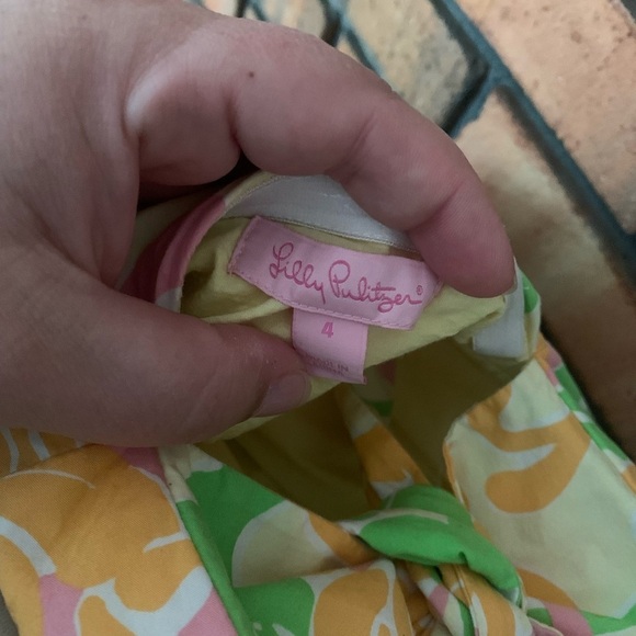 Lilly Pulitzer Strapless Dress in Yellow and Green Floral - Picture 3 of 3